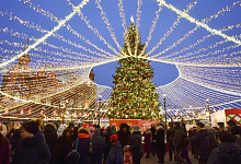 Silvester und Weihnachtsfest, Neue Jahr in Moskau, Russland